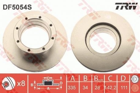 Brake Disc TRW DF5054S