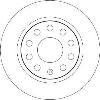 Диск гальмівний (задній) Skoda Octavia III 1.0-2.0 12- (253x10) PRO TRW DF6553