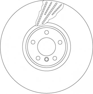 Гальмівний диск двосекційний TRW DF6618S (фото 1)