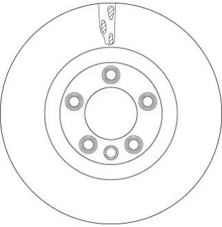 Диск гальмівний VW Touareg "F D=368mm "04-10 TRW DF6772S
