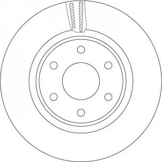 TARCZA HAM. /PRZ/ NISSAN NAVARA TRW DF7458S (фото 1)