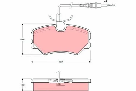 Тормозные колодки, дисковые TRW GDB1039