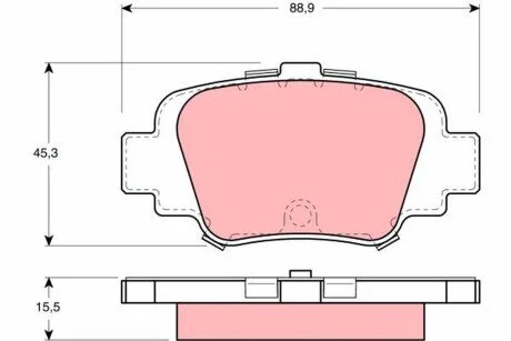 Гальмівні колодки, дискове гальмо (набір) TRW GDB1060