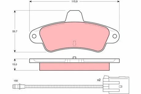 Тормозные колодки, дисковые TRW GDB1112