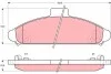 Гальмівні колодки, дискове гальмо (набір) TRW GDB1136 (фото 1)