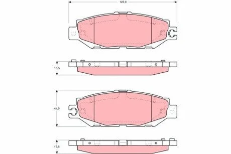 Гальмівні колодки, дискове гальмо (набір) TRW GDB1240