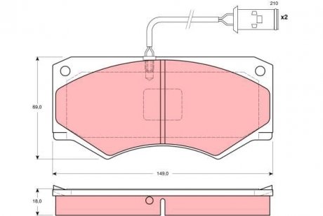 Гальмівні колодки, дискові TRW GDB1248 (фото 1)