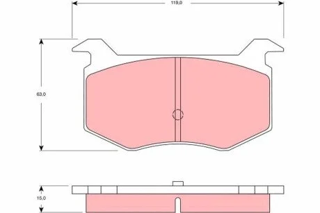 Гальмівні колодки перед. Moskvich 2141 TRW GDB1256