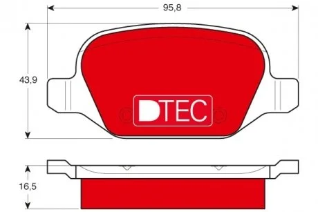 Тормозные колодки, дисковые TRW GDB1396DTE