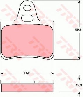 Гальмівні колодки, дискове гальмо (набір) TRW GDB146