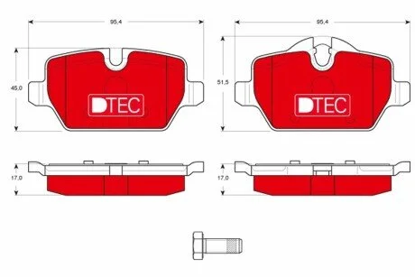 Тормозные колодки, дисковые TRW GDB1612DTE