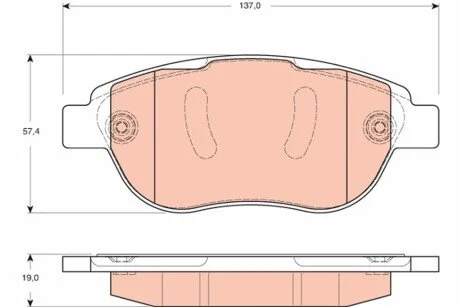 Гальмівні колодки, дискові TRW GDB1669