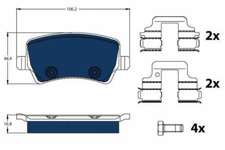 Гальмівні колодки, дискові TRW GDB1685BTE