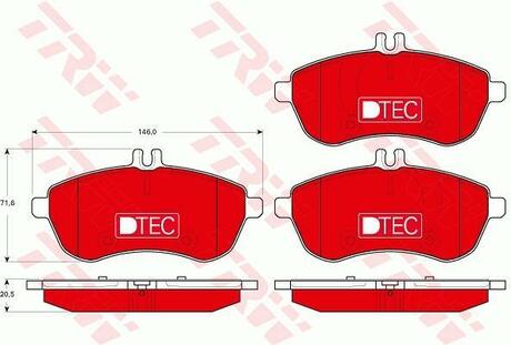 Тормозные колодки, дисковые TRW GDB1736DTE