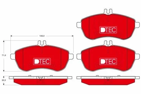 Тормозные колодки, дисковые TRW GDB1736DTE