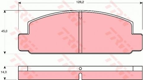 Гальмівні колодки, дискове гальмо (набір) TRW GDB176 (фото 1)