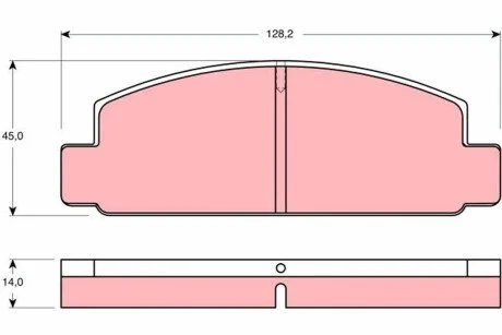 Гальмівні колодки, дискове гальмо (набір) TRW GDB176