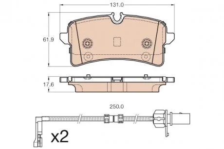 Тормозные колодки, дисковые TRW GDB1975