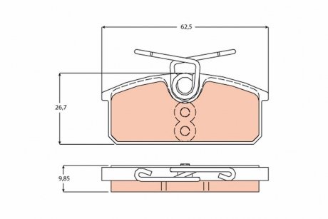 Гальмівні колодки, дискові TRW GDB2165