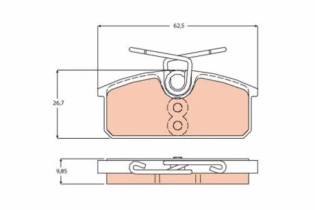 Тормозные колодки, дисковые TRW GDB2165