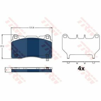 Тормозные колодки TESLA MODEL S, X перед TRW GDB2198BTE