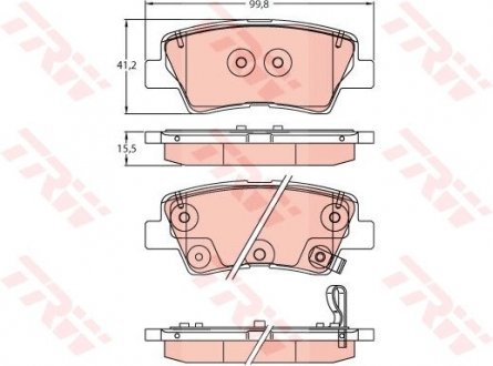 Гальмівні колодки дискові KIA Rio \'\'F \'\'17>> TRW GDB2242