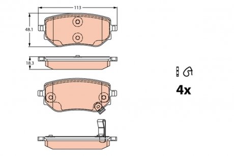 Гальмівні колодки, дискові TRW GDB2270