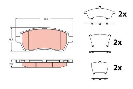 KLOCKI HAM./PRZ/ FORD FIESTA VI 08- TRW GDB2404