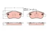 Комплект гальмівних колодок передн, FIAT 500, 500 C, PANDA, PANDA/HATCHBACK 1.2-1.4CNG 06.06- TRW GDB2405 (фото 1)