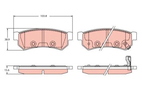 KLOCKI HAM./TY┼ü/ CHEVROLET LACETTI 05- TRW GDB2437