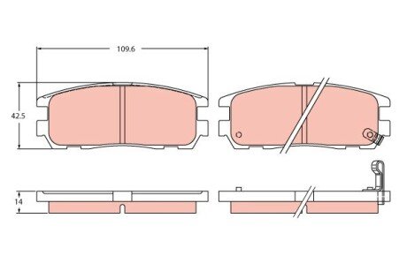 KLOCKI HAM./TY┼ü/ ISUZU TROOPER -98 TRW GDB2452