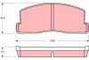Гальмівні колодки, дискове гальмо (набір) TRW GDB286 (фото 1)