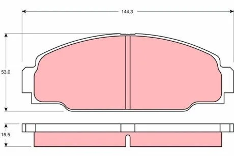 Гальмівні колодки, дискове гальмо (набір) TRW GDB3090