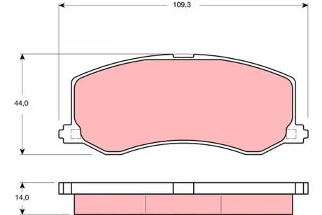 Гальмівні колодки, дискове гальмо (набір) TRW GDB3237