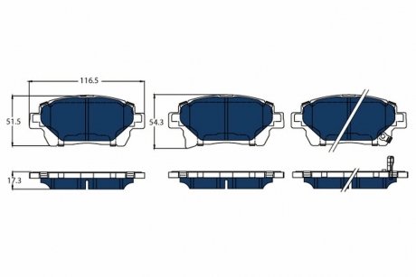 Тормозные колодки, дисковые TRW GDB3317BTE