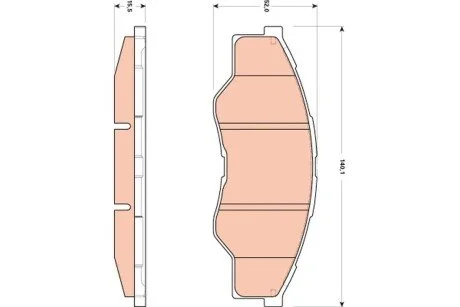 Гальмівні колодки, дискові TRW GDB3500