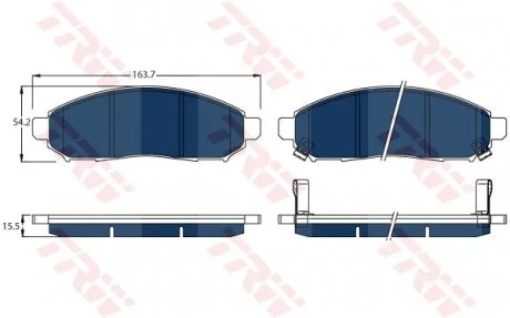 Тормозные колодки, дисковые TRW GDB3520BTE
