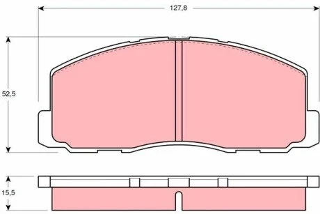 Тормозные колодки дисковые ISUZU (GM) - LONSDALE - MITSUBISHI Aska/YD/Colt/Cordia/Galant/Lancer/Lanc TRW GDB355