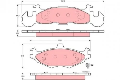 Тормозные колодки, дисковые TRW GDB4003