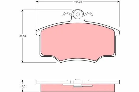 Гальмівні колодки, дискове гальмо (набір) TRW GDB403