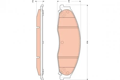 Тормозные колодки, дисковые TRW GDB4601 (фото 1)