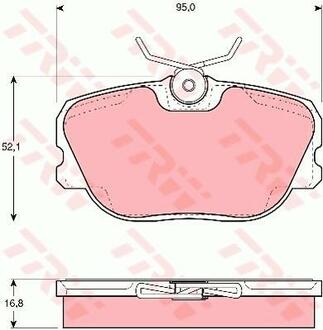 Тормозные колодки, дисковые TRW GDB460 (фото 1)