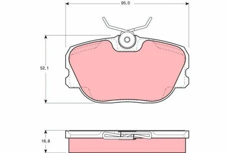 Тормозные колодки, дисковые TRW GDB460