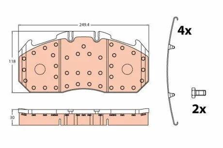 Тормозные колодки, дисковые TRW GDB5086