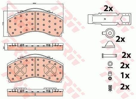 Гальмівні колодки, дискові TRW GDB5111