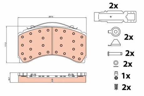 Тормозные колодки, дисковые TRW GDB5117