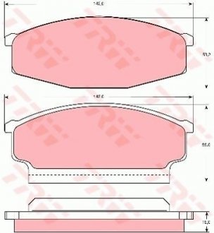 Гальмівні колодки, дискове гальмо (набір) TRW GDB748