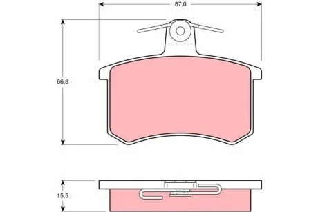 Комплект гальмівних колодок, дискове гальмо TRW GDB829 (фото 1)