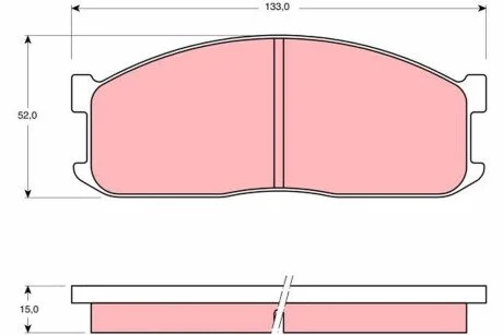 Гальмівні колодки, дискове гальмо (набір) TRW GDB983 (фото 1)