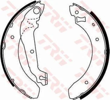 Тормозные колодки барабанные FORD (Europe) - PANTHER - TVR Sierra/Sierra Sapphire/Kallista/S/Tasmin TRW GS6207
